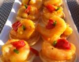 Blinis crevettes au curry