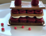 Mon mille feuilles au chocolat et mousse aux framboises