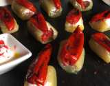 Tapas, pimentos  del pequillo farcis à la brandade de morue