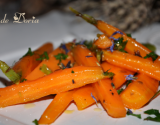 Carottes fondantes au cumin et fleurs sauvages de Provence