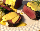 Filet mignon au gouda et à la moutarde