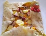 Crêpe aux fruits frais et au caramel de cidre