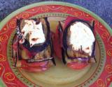 Bruschettas aubergine / tomate / jambon / fromage