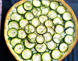 Tarte fine feta courgettes