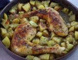 Cuisses de poulet et pomme de terre au four