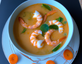 Soupe originale de crevettes au lait de coco épicé