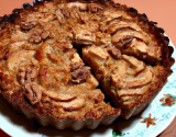 Tourte aux pommes marrons et noix