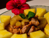 Sauté de porc à l'ananas et combava