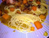 Carrelet au pamplemousse et spaghettis complet