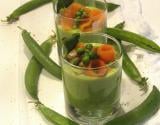 Crème de petits pois au saumon fumé