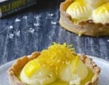 Tartelette au citron avec sorbet aux agrumes