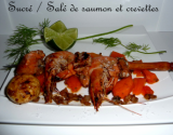 Sucré / Salé de saumon et crevettes