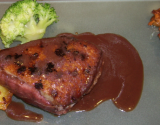 Magret de canard au chocolat