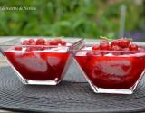 Verrines de fromage frais au coulis de groseilles