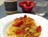 Tagliatelle au cidre et au poivron rouge