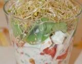 Verrine tomate-feta et alfalfa