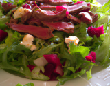 Salade de Champerloises au magret de canard