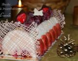 Bûche litchi framboises