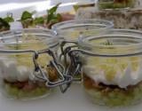 Verrine fraîche et ses spaghettis de Tomme de Savoie