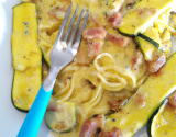 Courgettes savoureuses à la carbonara