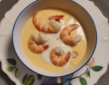 Bisque de langoustine à la citronnelle et crème fraîche