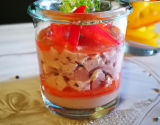 Verrine de poivron et thon