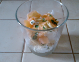 Verrine au fromage frais et saumon fumé