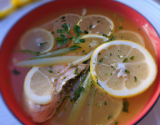 Bouillon de rouget-barbet à la citronnelle