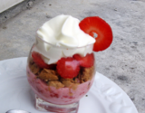 Eton mess en verrine basilic et chocolat