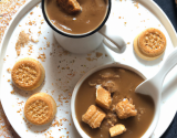 Semoule au lait aux biscuits choco-caramel