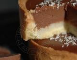 Tartelettes au chocolat au lait et passion sur lit de coco