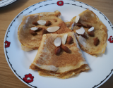 Crêpes délicieuses aux amandes