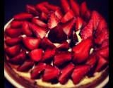 Tarte sablée aux fraises et crème pâtissière maison 