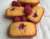 Financiers aux framboises, sans gluten