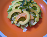 Salade d'avocat au pulco de pamplemousse