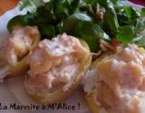 Pommes de terre farcies jambon - cancoillotte