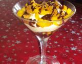 Verrine de mascarpone à la mangue,speculoos et chocolat