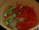 Velouté de carottes aux poireaux et au curry doux