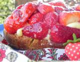 Crumble inversé aux fraises