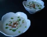 Ajo blanco de fenouil, amandes et huile d'origan