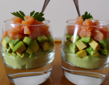 Verrines de saumon avocat