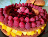 Cake Douceur de framboises et mangues