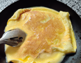 Omelette sucrée flambée au Calvados