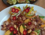 Bouchées de porc Thaï aux noix et aux fruits secs