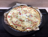 Tarte aux courgettes, tomates et chèvre