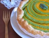 Tarte bicolore fondante aux carottes et brocolis