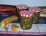 Confiture bananes et rhubarbe