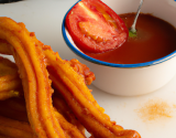 Churros de Morue, jus tomate-épicé