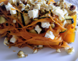 Courge spaghetti farcie à la feta et noix