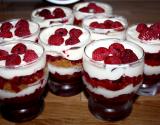 Verrines de tiramisu aux framboises